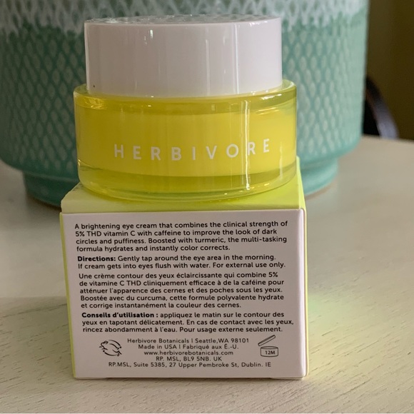 🆕 Herbivore Super Nova 5% THD Vitamin C + Caffeine Brightening Eye Cream - Picture 2 of 8